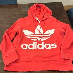 Adidas originals hooded sweatshirt coral medium